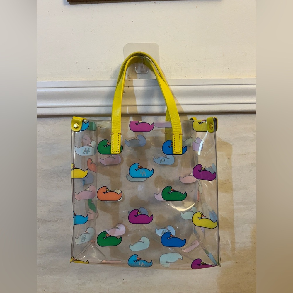 Dooney & Burke DB Sport Shopper Duck Print Transparent Tote Bag - Picture 2 of 11